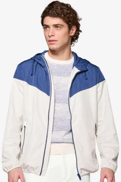 Wind jacket bicolore avion